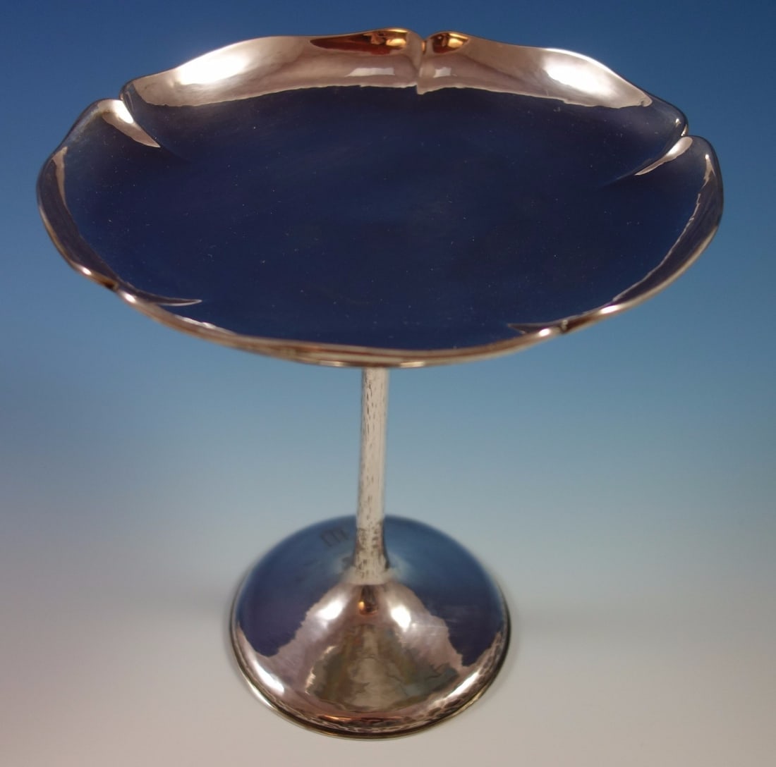 Kalo Sterling Silver Handwrought Hammered Compote with Monogram (1 of 4)