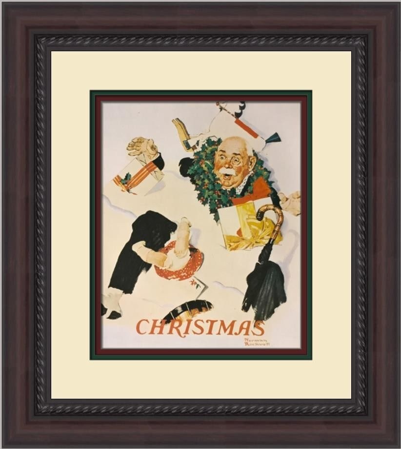 Norman Rockwell Christmas Mess Custom Framed Art Print 1979 (1 of 2)
