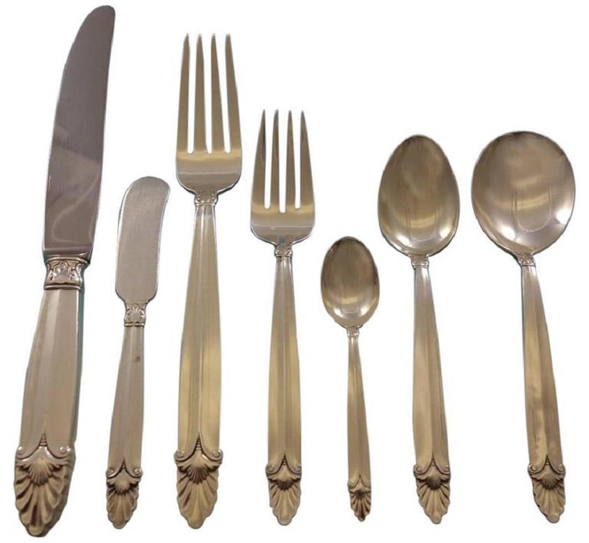 Empress Sterling Silver Flatware Set 105 Pcs Service for 12 by International (1 of 12)