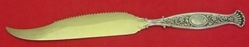 Whiting Hyperion Sterling Silver Serrated Citrus Knife 7 7/8" Gold Washed (1 of 1)