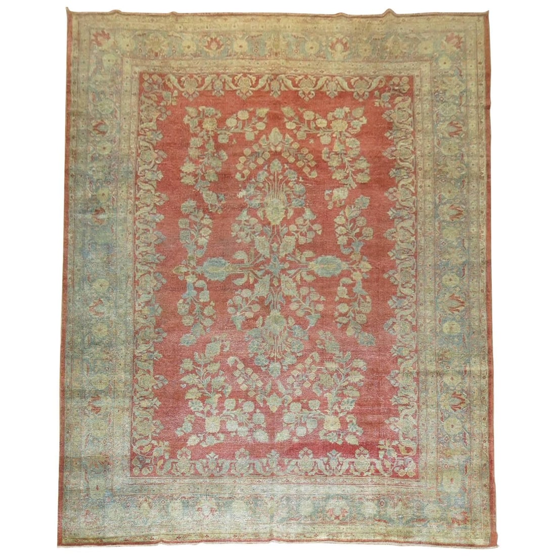 Zabihi Persian Sarouk Carpet 9'1'' x 12'5'' Hand-Knotted Wool Sultanabad Iran (1 of 10)