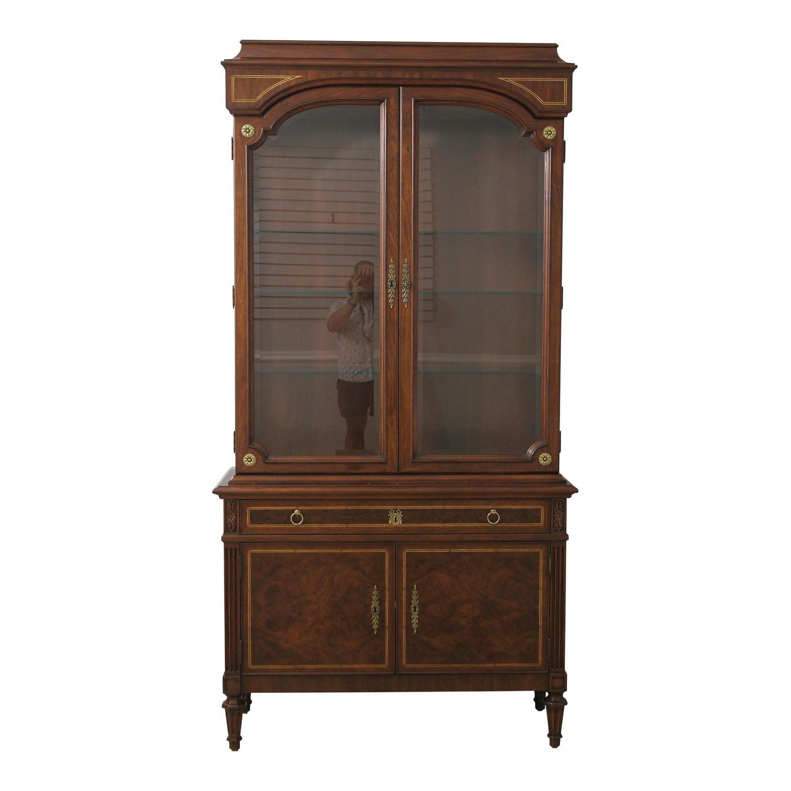 Karges French Louis XVI Walnut China Cabinet with Lighted Interior (1 of 10)