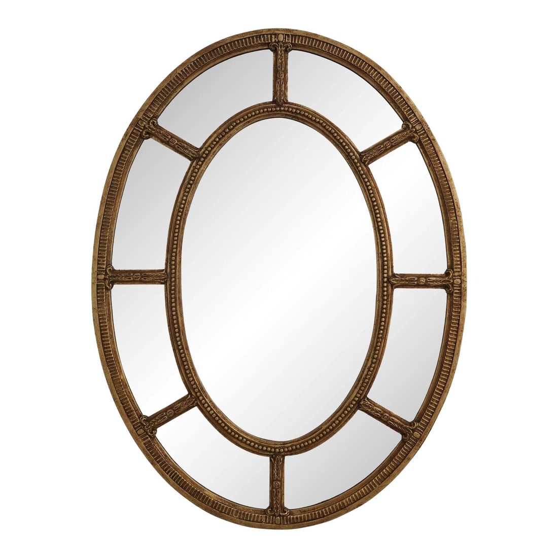 Friedman Brothers Model 5410 Gold Oval Mirror Beveled Glass (1 of 9)