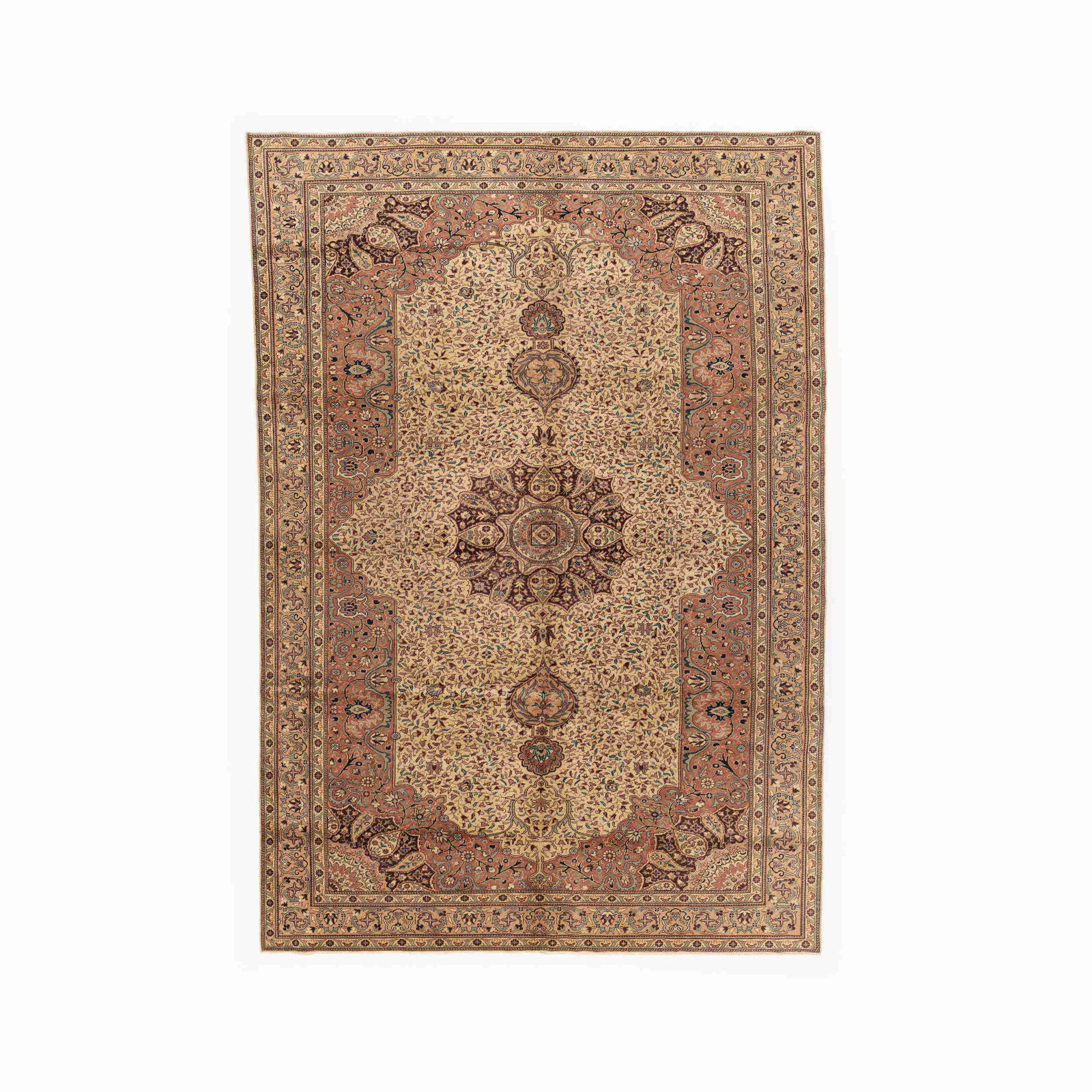 Authentic Handmade Kayseri Wool Carpet 103.1x144.5 Inches (1 of 8)