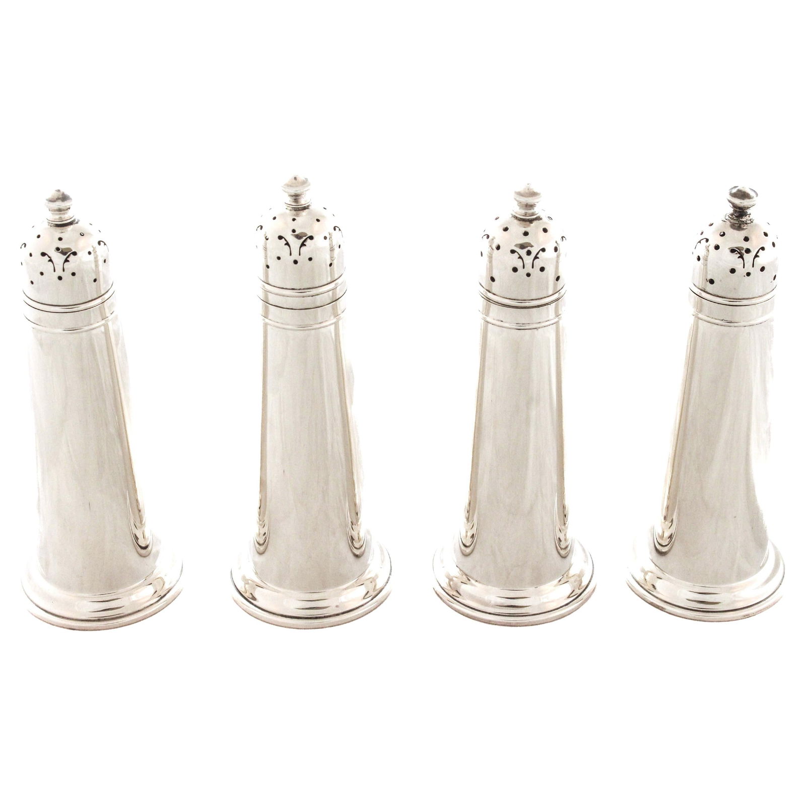 Watson Silver Set of 4 Sterling Silver Salt Shakers 1940s (1 of 5)
