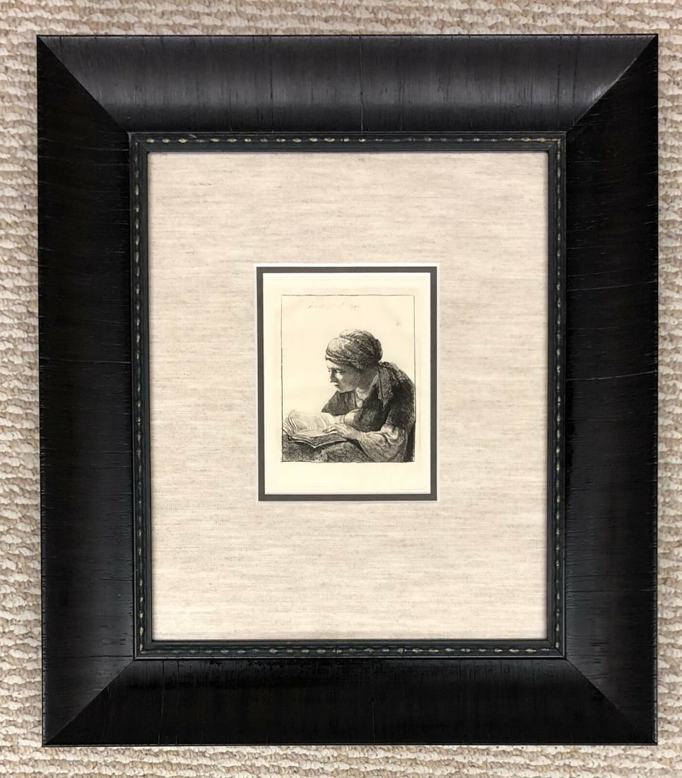 Amand Durand Woman Reading Custom Framed Print 15 x 18 Realism Art (1 of 4)