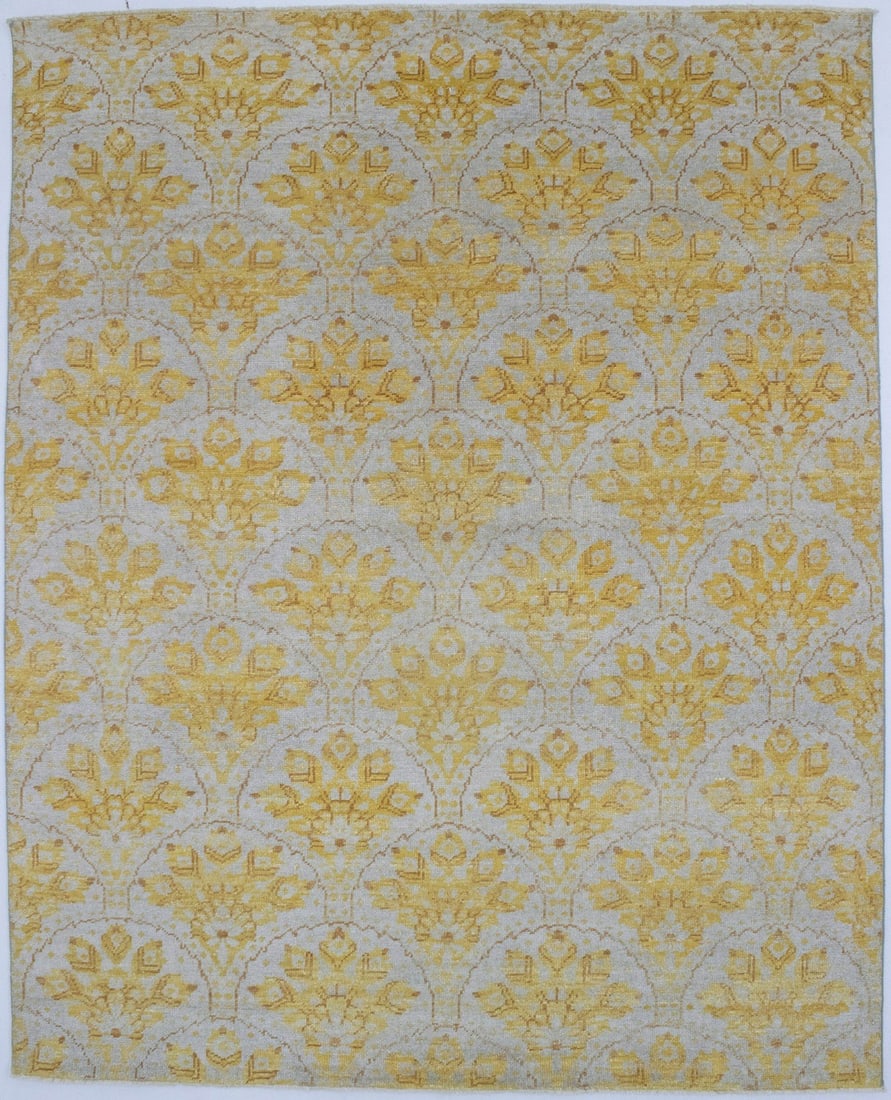 Handmade Floral Oriental Wool Area Rug 9'10 x 7'11 ft Eco Friendly (1 of 14)