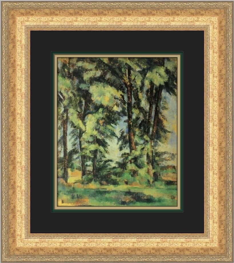 Paul Cezanne Tall Trees at the Jas De Bouffan Custom Framed Art Print: Paul Cezanne Tall Trees at the Jas De Bouffan Custom Framed Art Print Enhance your art collection with this custom framed print of Paul Cezanne's "Tall Trees at the Jas De Bouffan." This stunning piec