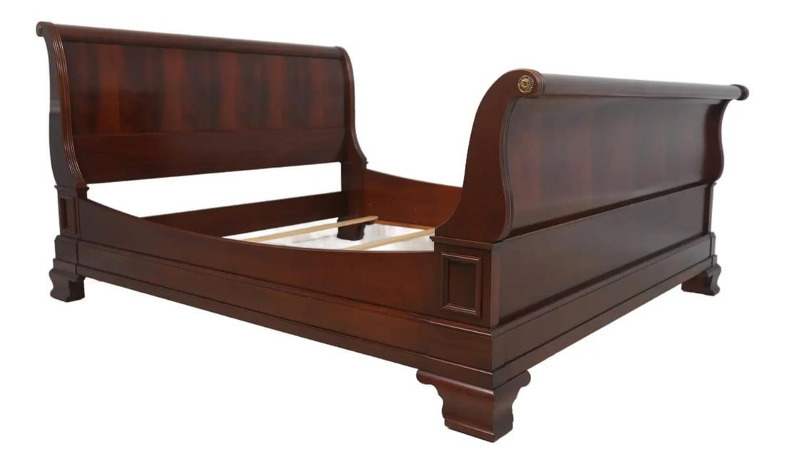 18th Century Collection Mahogany Sleigh Bed California King by Ethan Allen (1 of 10)