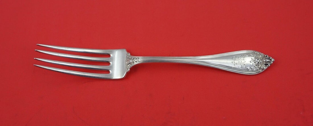 International Sterling Silver Florence Dinner Fork 7 3/8 in Monogrammed (1 of 2)