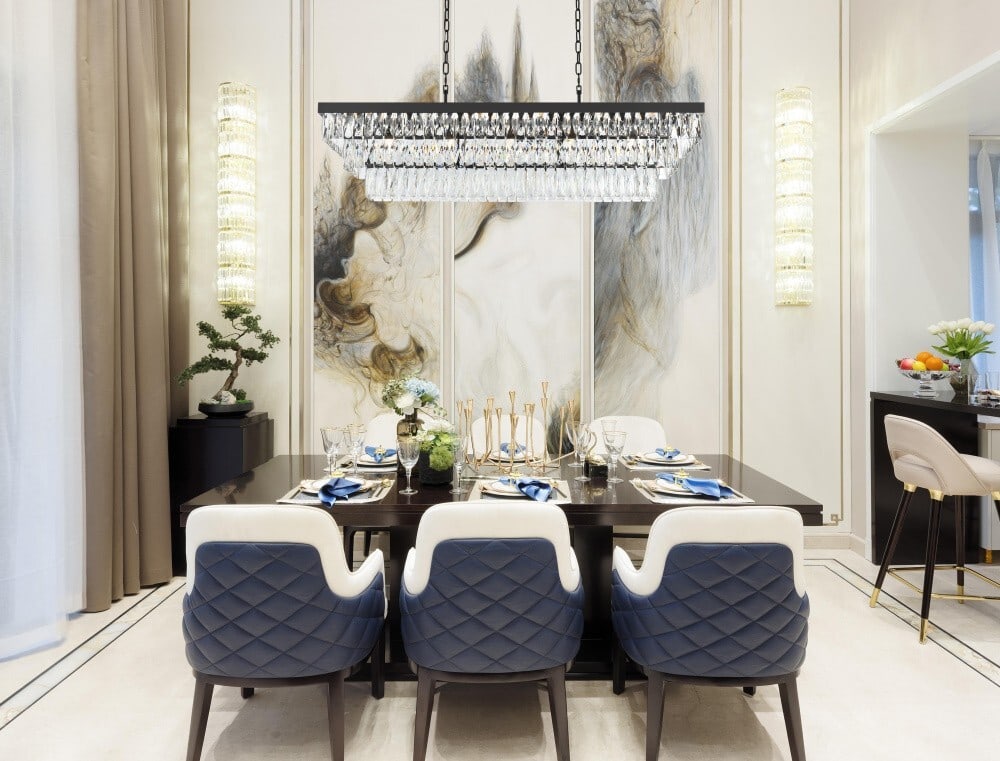 Josephine 17-Light Black Crystal Chandelier 48-Inch Modern Design: Josephine 17-Light Black Crystal Chandelier 48-Inch Modern Design Illuminate your space with this stunning 48-inch black crystal chandelier, designed for modern elegance. This chandelier features 17 l