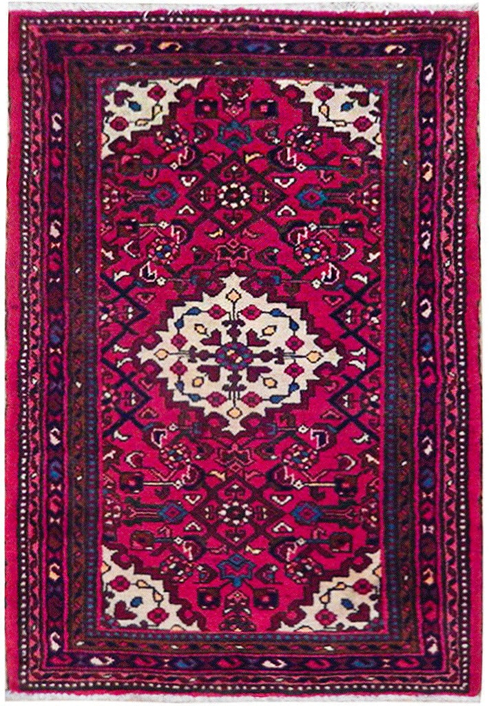 Handcrafted 2.5 x 4.3 Semi-Antique Persian Hamadan Rug (1 of 6)