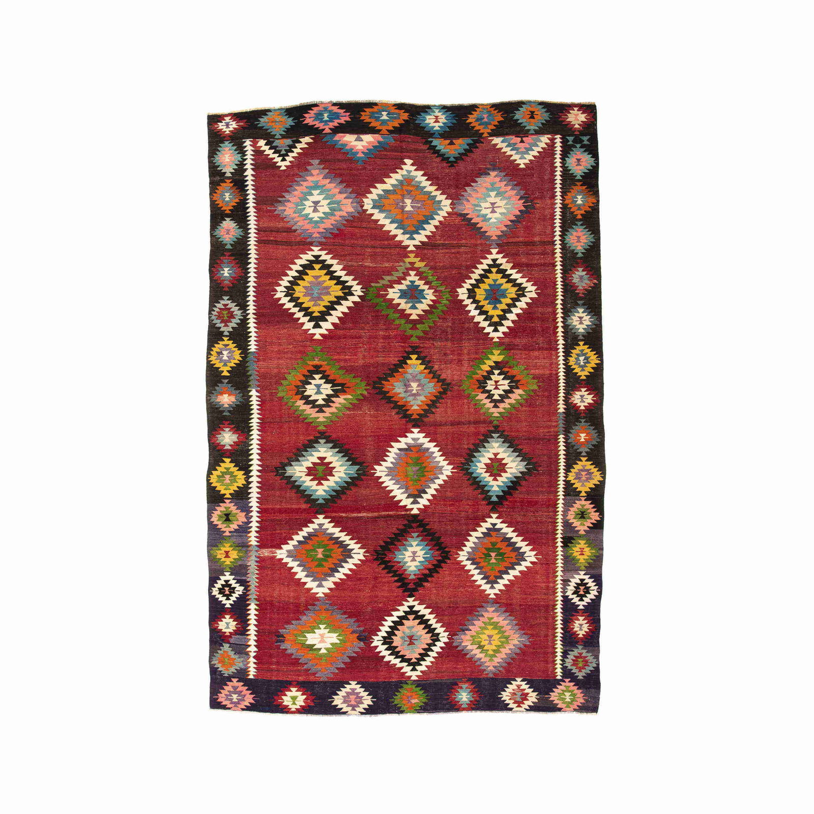 Authentic Handmade Anadol Wool Kilim Rug 80.7 x 126 Inches (1 of 8)