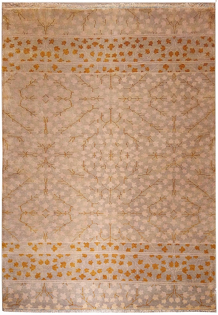 6x9 Handmade Sage Green Tibbet Area Rug Premium Wool Modern Design (1 of 11)