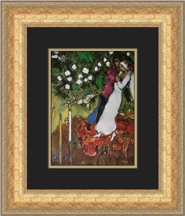 Marc Chagall The Three Candles Custom Framed Art Print 1984 (1 of 2)