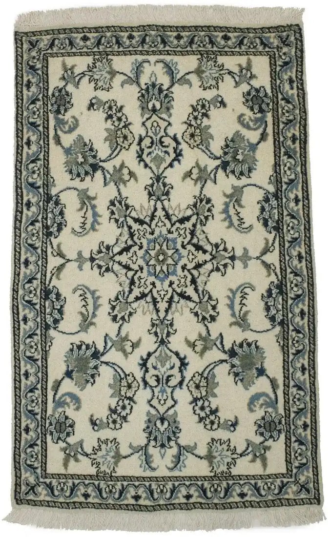 Hand-Knotted Cream Floral Area Rug 2'5 x 4'3 Wool Traditional Style (1 of 13)