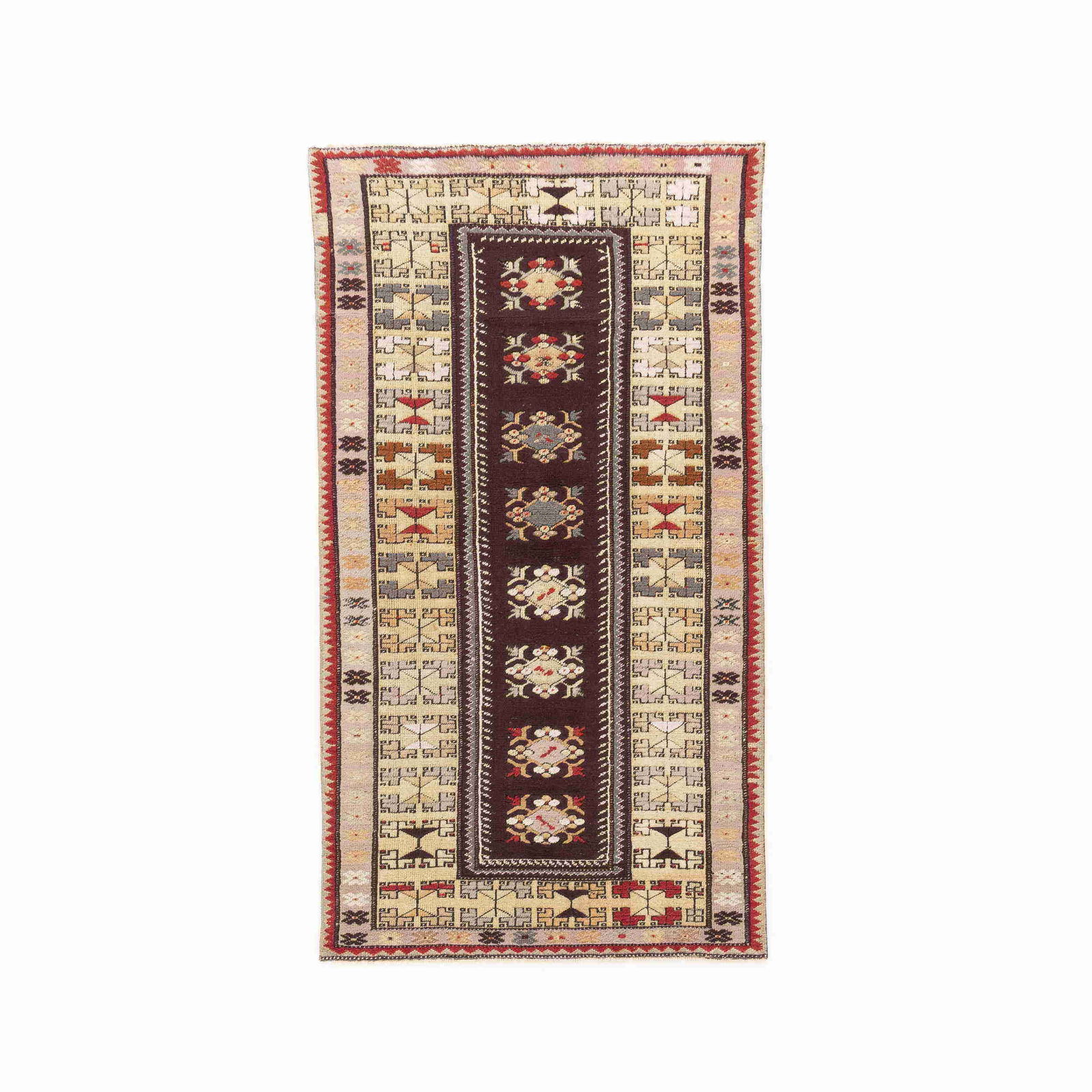 Authentic Handmade Milas Wool Carpet 37.8 x 78 Double Knots (1 of 8)