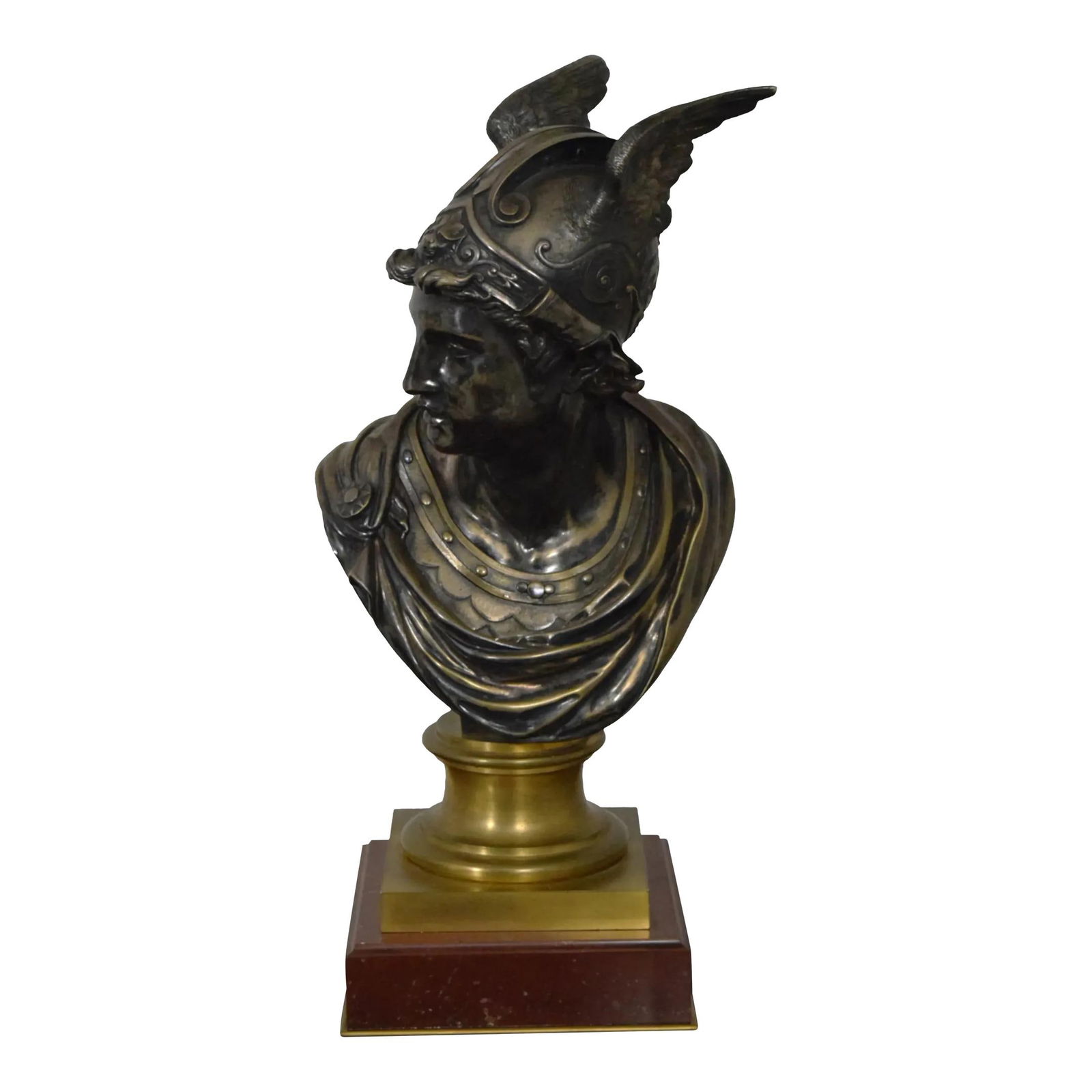 Auguste Moreau Bronze Statue of Hermes on Marble Base Early 1900s (1 of 9)