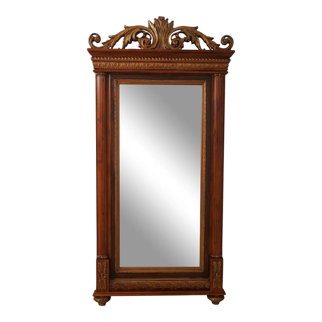 Maitland Smith Attributed Large Gold Floor Mirror 90in Tall (1 of 10)