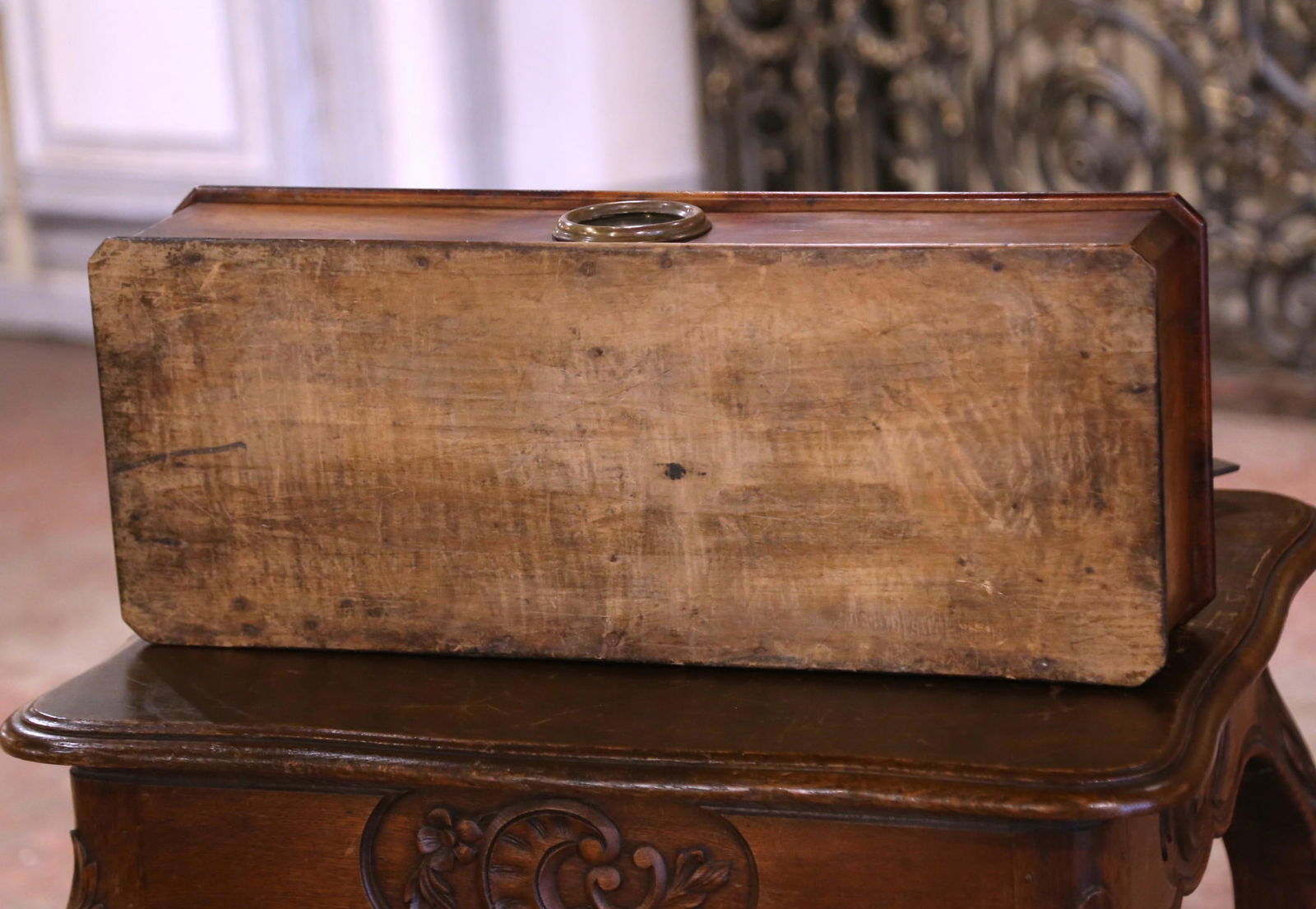 Antique 19th Century French Zimmerman Brass Fruitwood Balance Scale - 11