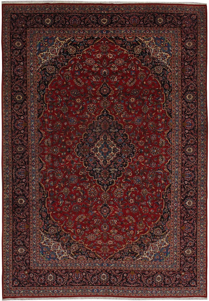 Persian Kashan Rug 9.10 x 13.3 Classic Design Quality Sale (1 of 5)
