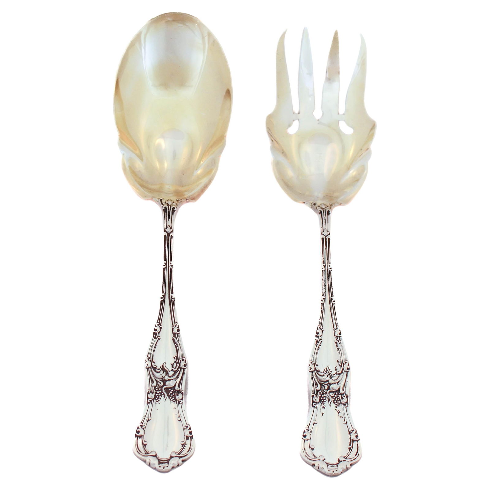 George Shiebler Sterling Silver Gothic Fork Spoon Set 1890 (1 of 7)