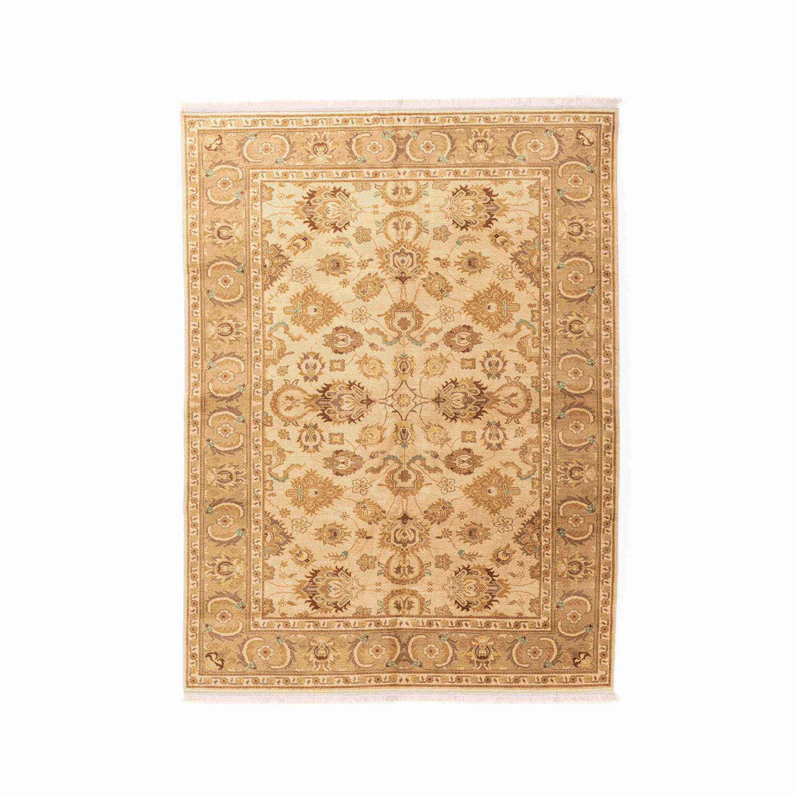 Authentic Handmade Usak Wool Carpet 79.1 x 105.9 Floral Design (1 of 8)