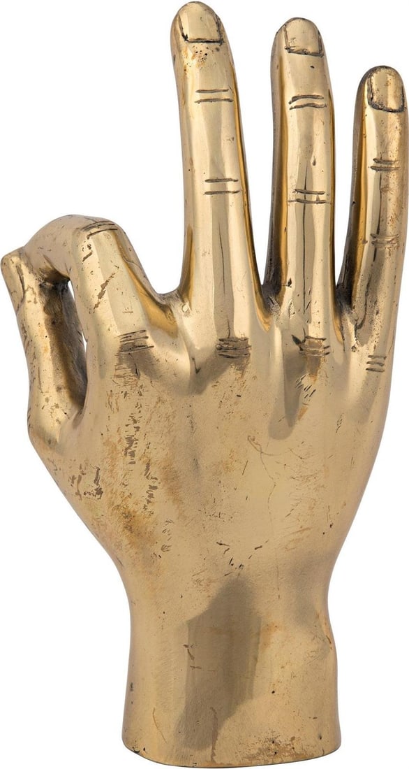 Brass OK Sign by Noir for Elegant Decor (1 of 3)