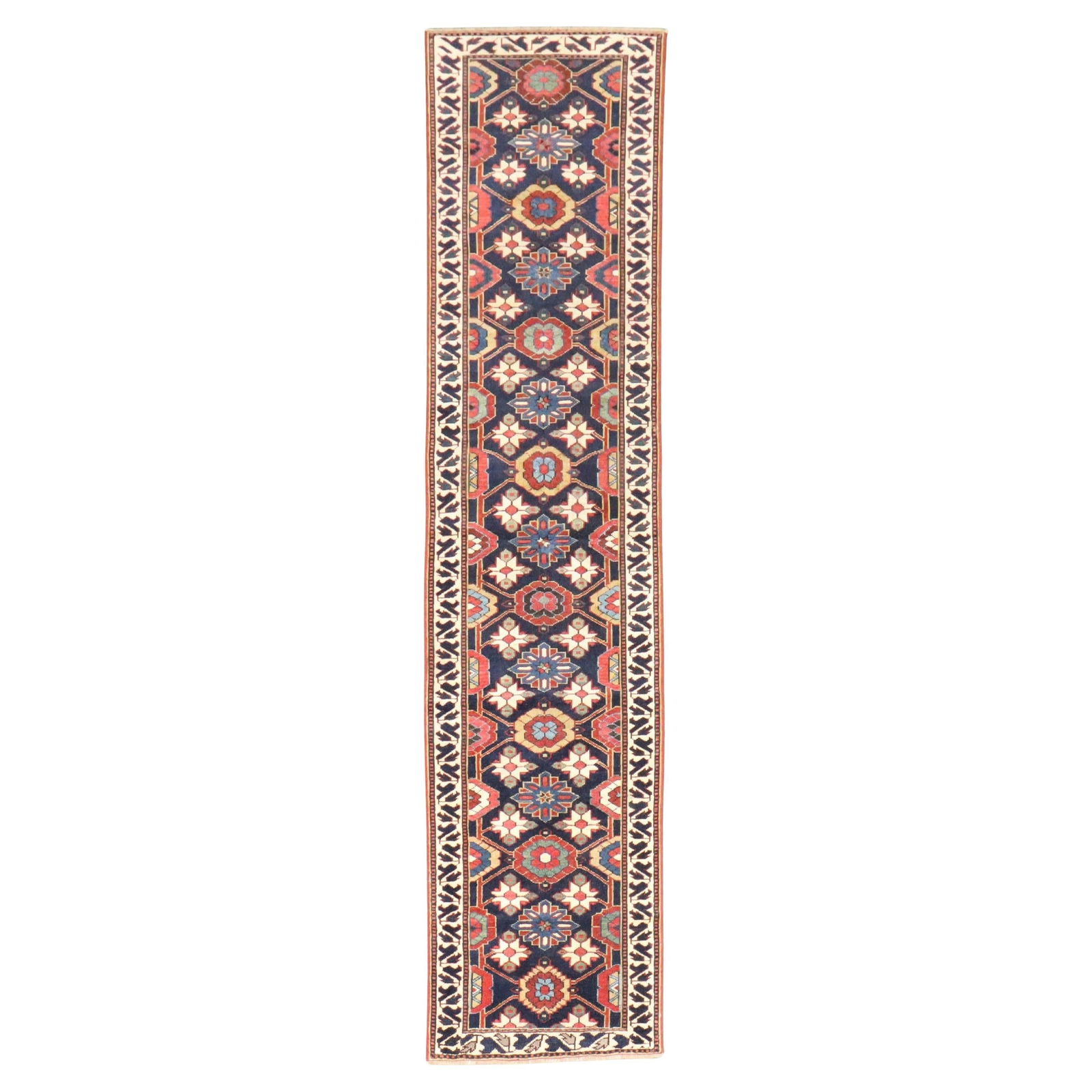 Rare 19th Century Veramin Persian Wool Narrow Runner 22 x 93 (1 of 9)