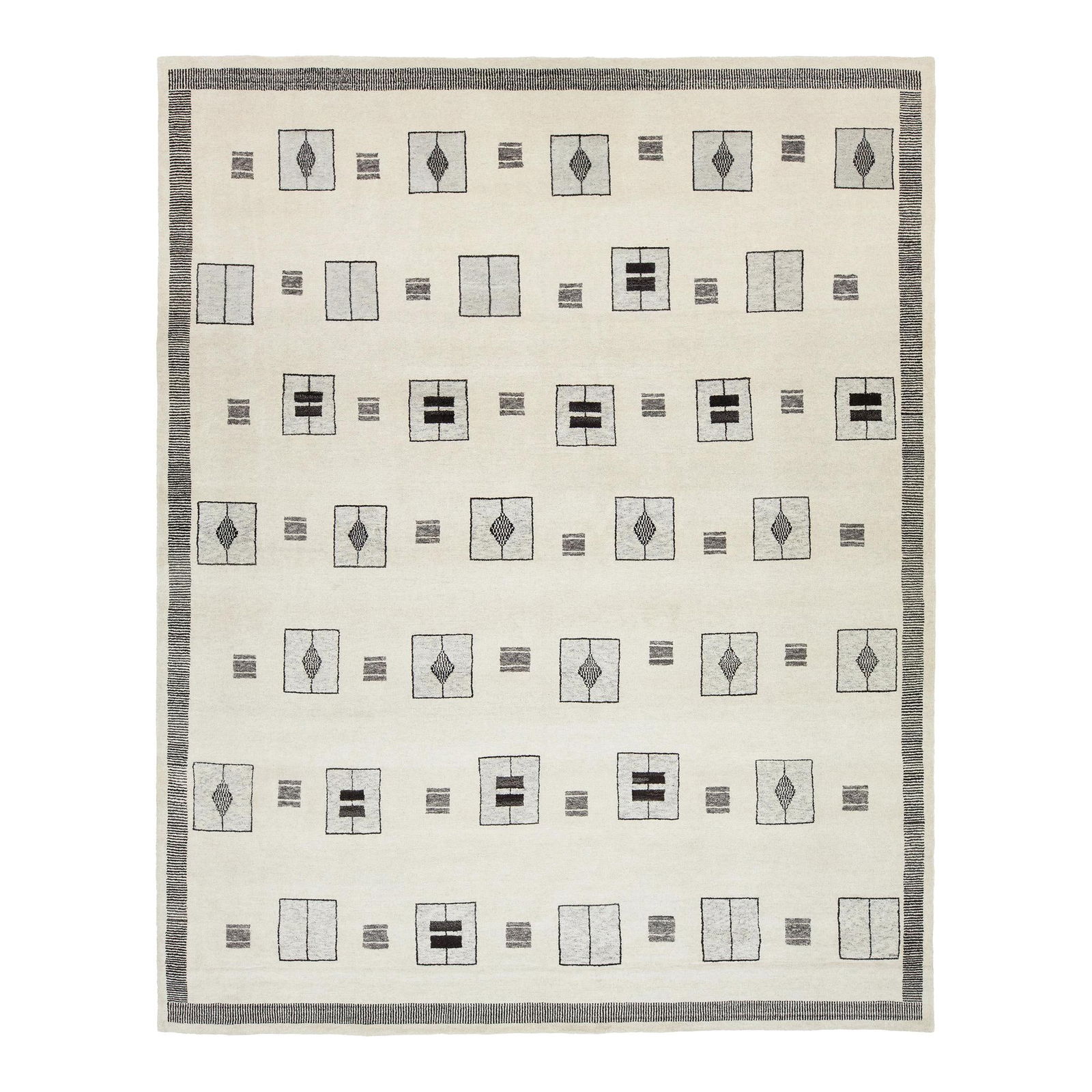 Safi Collection Beige Wool Rug 11'10 x 14'10 Moroccan Style (1 of 10)