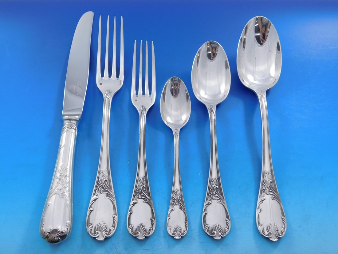 Christofle Marly Silverplate Flatware Set 74 pcs for 12 with Storage Chest (1 of 8)