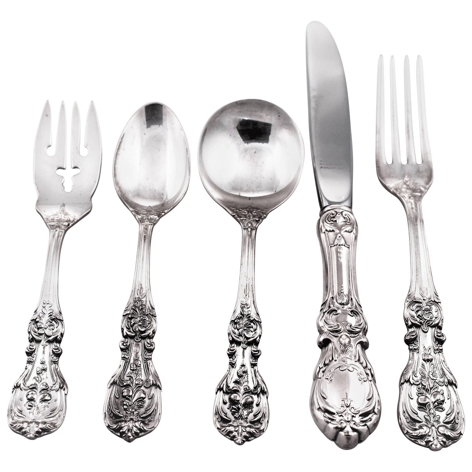 Reed & Barton Francis I Sterling Silver Flatware Set for 12, 60 Pieces (1 of 7)
