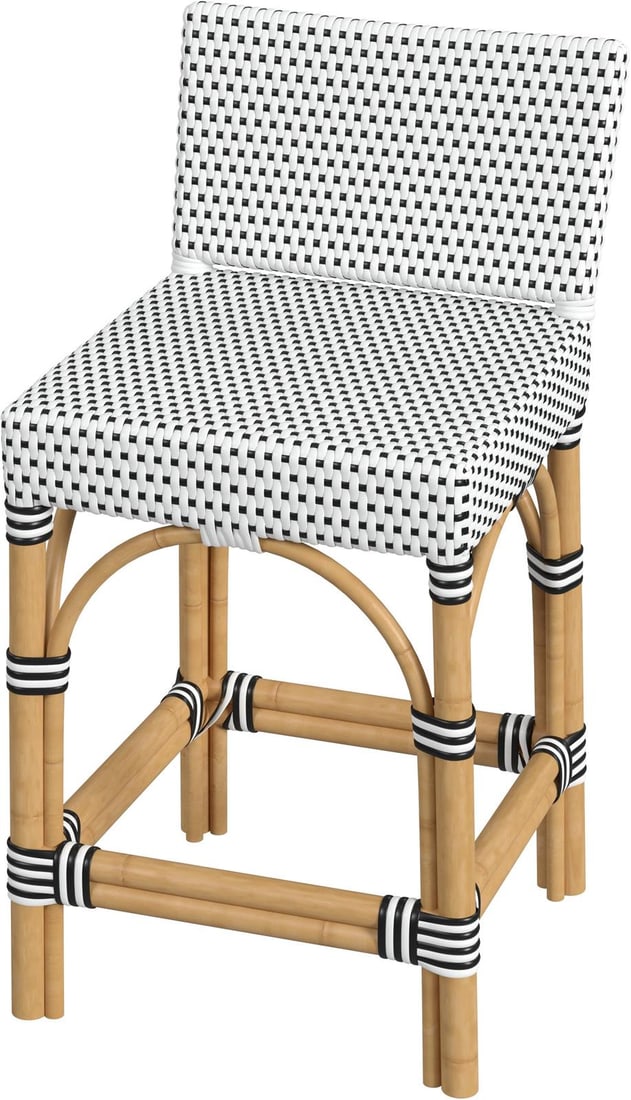 Butler Serienna Transitional Counter Stool Natural Rattan Finish: Butler Serienna Transitional Counter Stool Natural Rattan Finish Introducing the Stylish Transitional Serienna Counter Stool, a perfect blend of modern design and functional comfort. This counter stoo