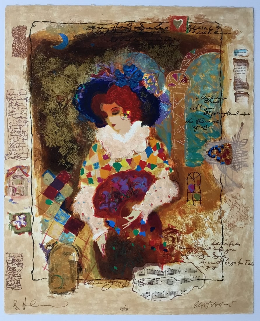 Aroma of Women Serigraph Print by Galtchansky Wissotzky Signed Limited Edition 34/395: Aroma of Women Serigraph Print by Galtchansky Wissotzky Signed Limited Edition 34/395 Explore the captivating artistry of "Aroma of Women," a signed and numbered limited edition serigraph print by ren