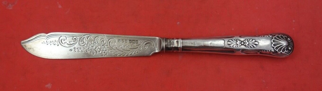 Victorian Sterling Silver Fish Knife Sheffield 1897 9 inches (1 of 2)