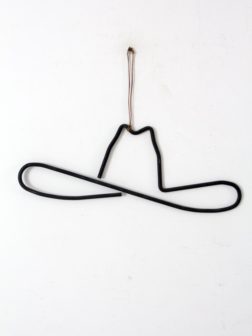 Vintage Wrought Iron Cowboy Hat Wall Art Western Decor (1 of 5)