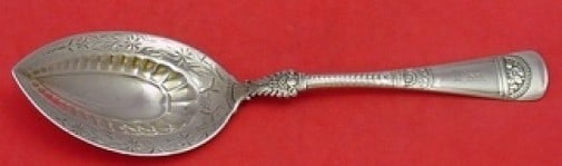 Gorham Empress Sterling Silver Preserve Spoon Brite-Cut 7.5 Inch (1 of 2)