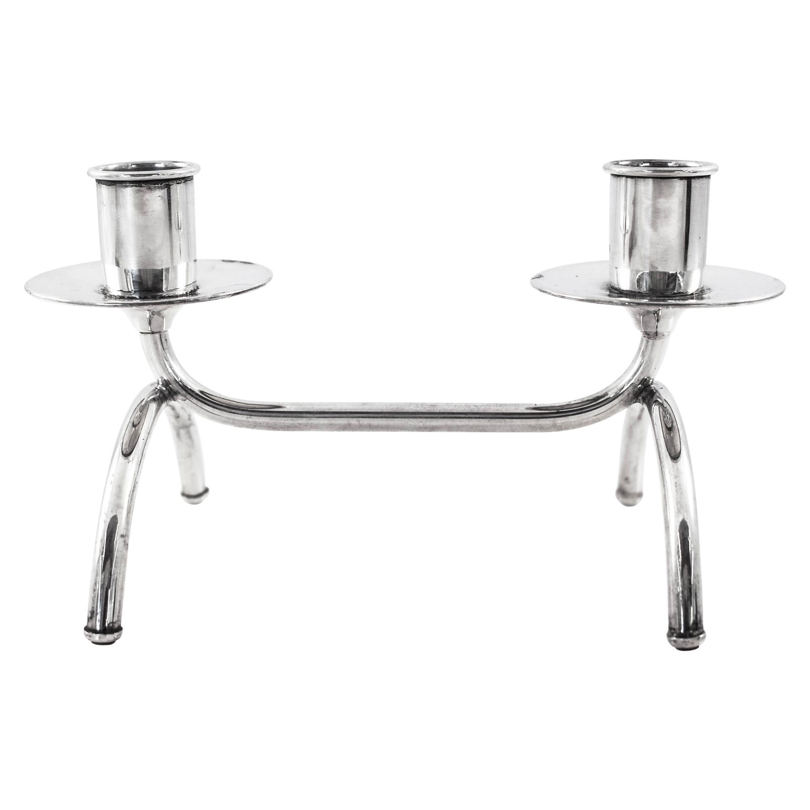 Vintage Sterling Silver Midcentury Candelabra 1950s Minimalist Design (1 of 6)
