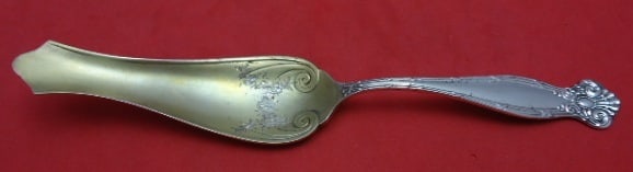 Towle Empire Sterling Silver Jelly Knife Gold Washed Brite Cut 7 7/8in: Towle Empire Sterling Silver Jelly Knife Gold Washed Brite Cut 7 7/8in This exquisite jelly knife features the Empire pattern by Towle, crafted from high-quality sterling silver and gold washed with