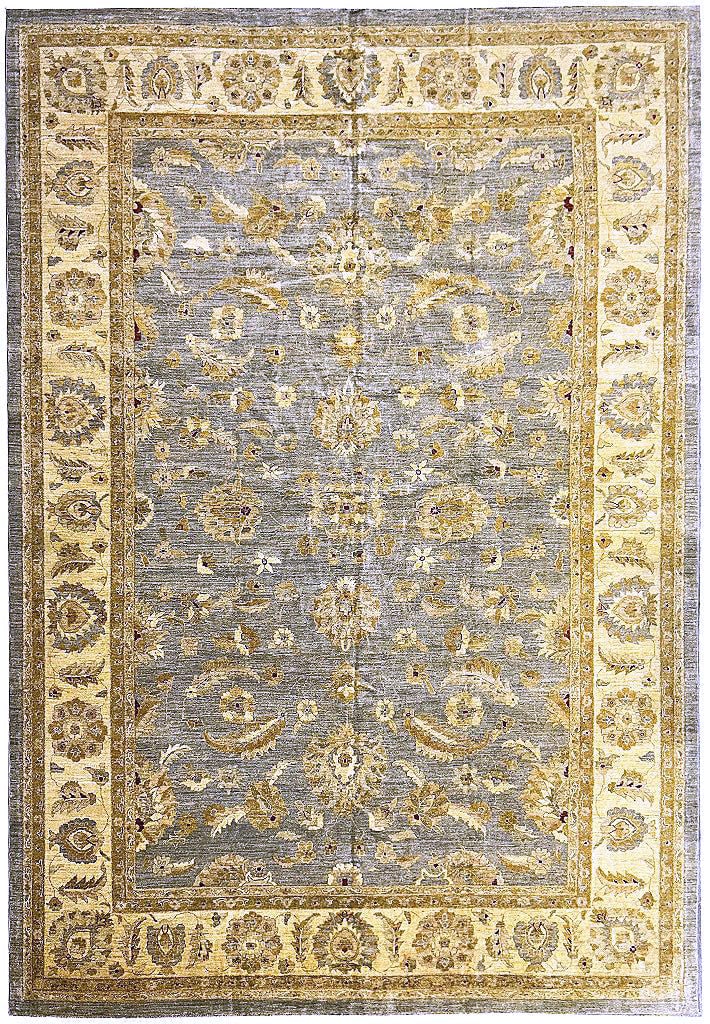 Chobi Peshawar Large Rug 11'9" x 17'8" Handmade Neutral Colors (1 of 14)