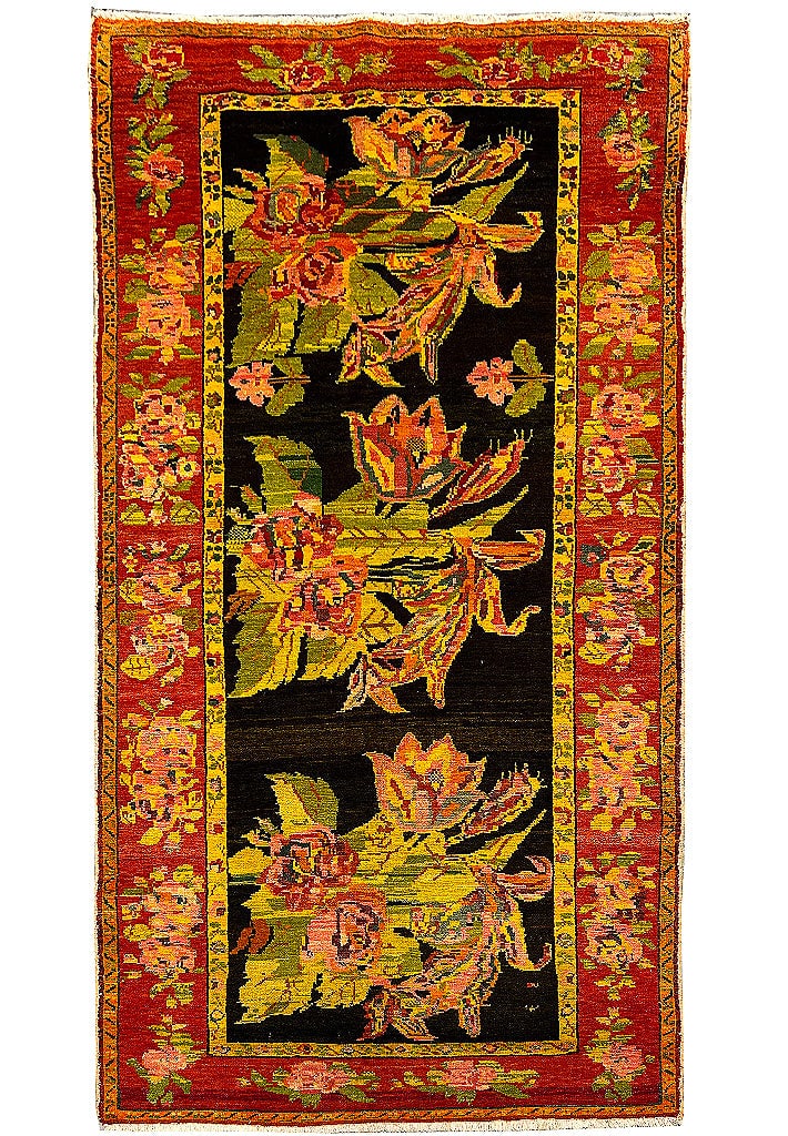 4.6 x 8.9 Antique Handwoven Samarkand Azarbayjan Runner Rug (1 of 10)