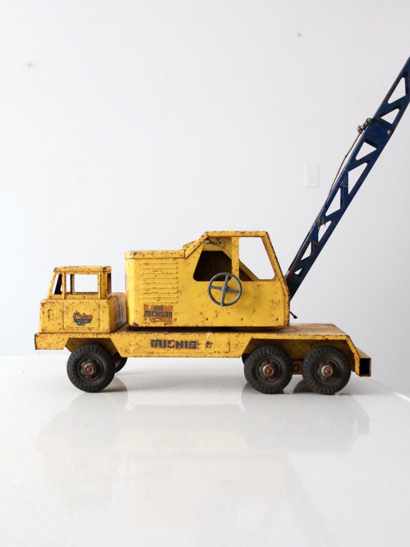Vintage NY-Lint Clark Michigan T-24 Steel Toy Crane - 13