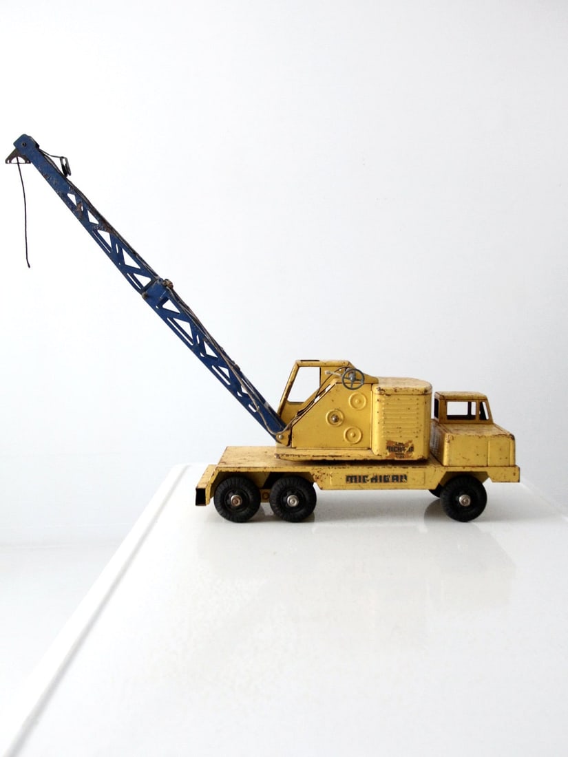Vintage NY-Lint Clark Michigan T-24 Steel Toy Crane - 2