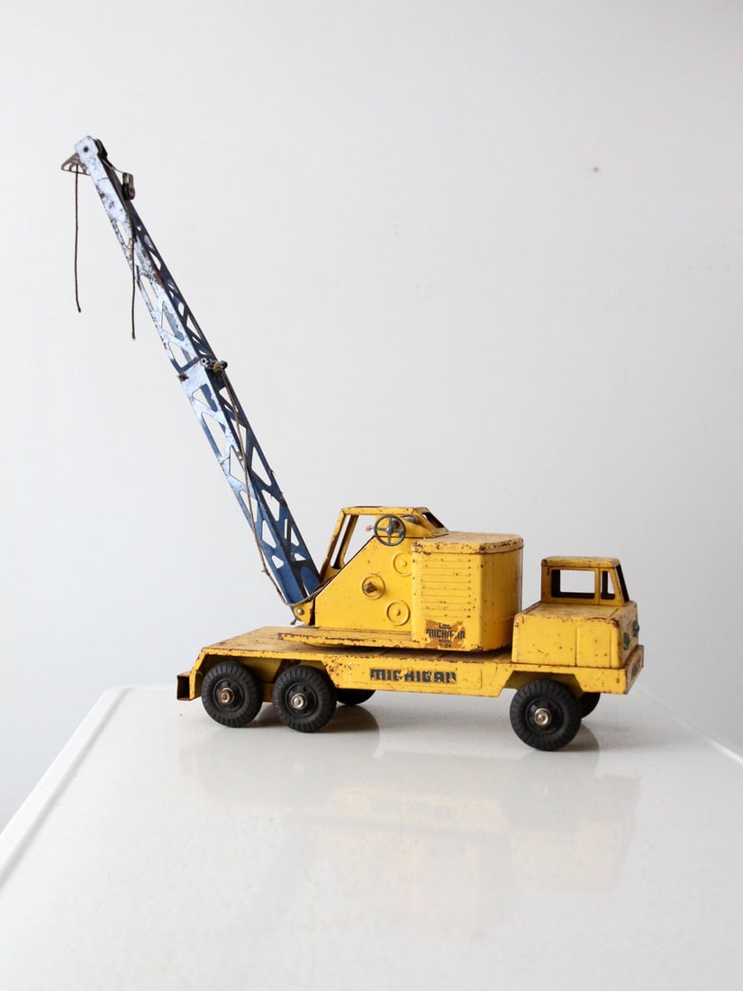 Vintage NY-Lint Clark Michigan T-24 Steel Toy Crane - 3