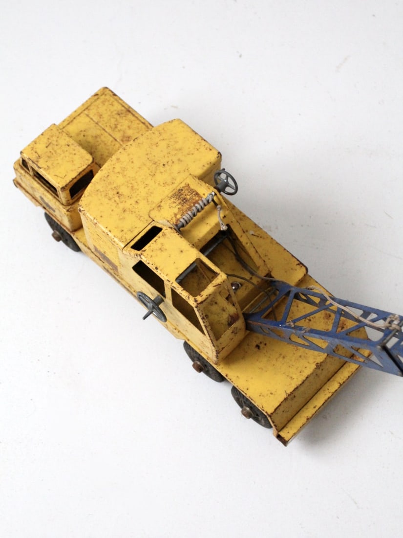 Vintage NY-Lint Clark Michigan T-24 Steel Toy Crane - 9