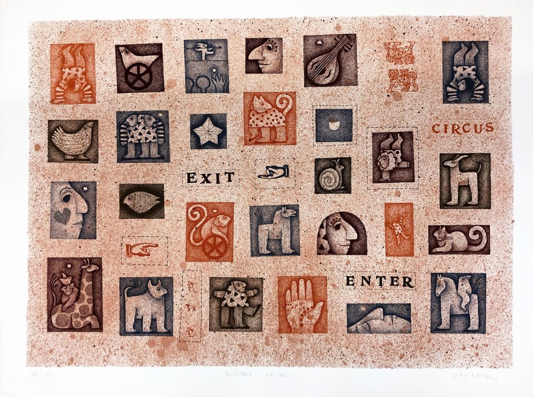 Carol Jablonsky Signed Limited Edition Lithograph Circus Enter 1981: Carol Jablonsky Signed Limited Edition Lithograph Circus Enter 1981 This stunning limited edition lithograph titled "Circus Enter" by artist Carol Jablonsky showcases the vibrant and dynamic theme of