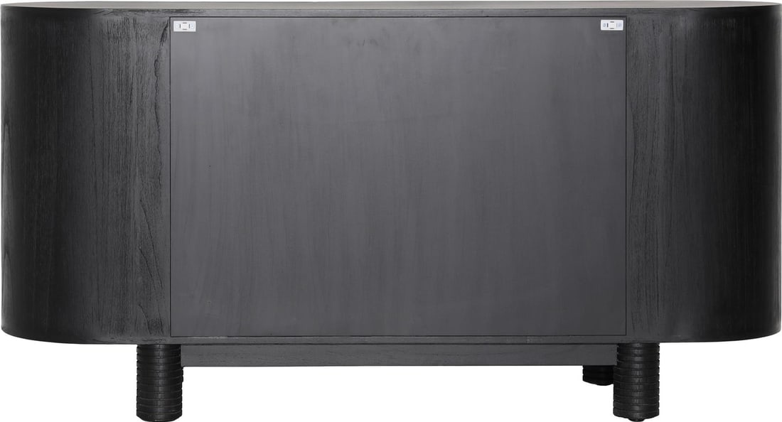 Modern French Style Stefan Sideboard in Black Mindi Wood: Modern French Style Stefan Sideboard in Black Mindi Wood Introducing the Modern Mindi Wood Stefan Sideboard, a stylish addition to your home decor. This sideboard features a sleek black finish and is