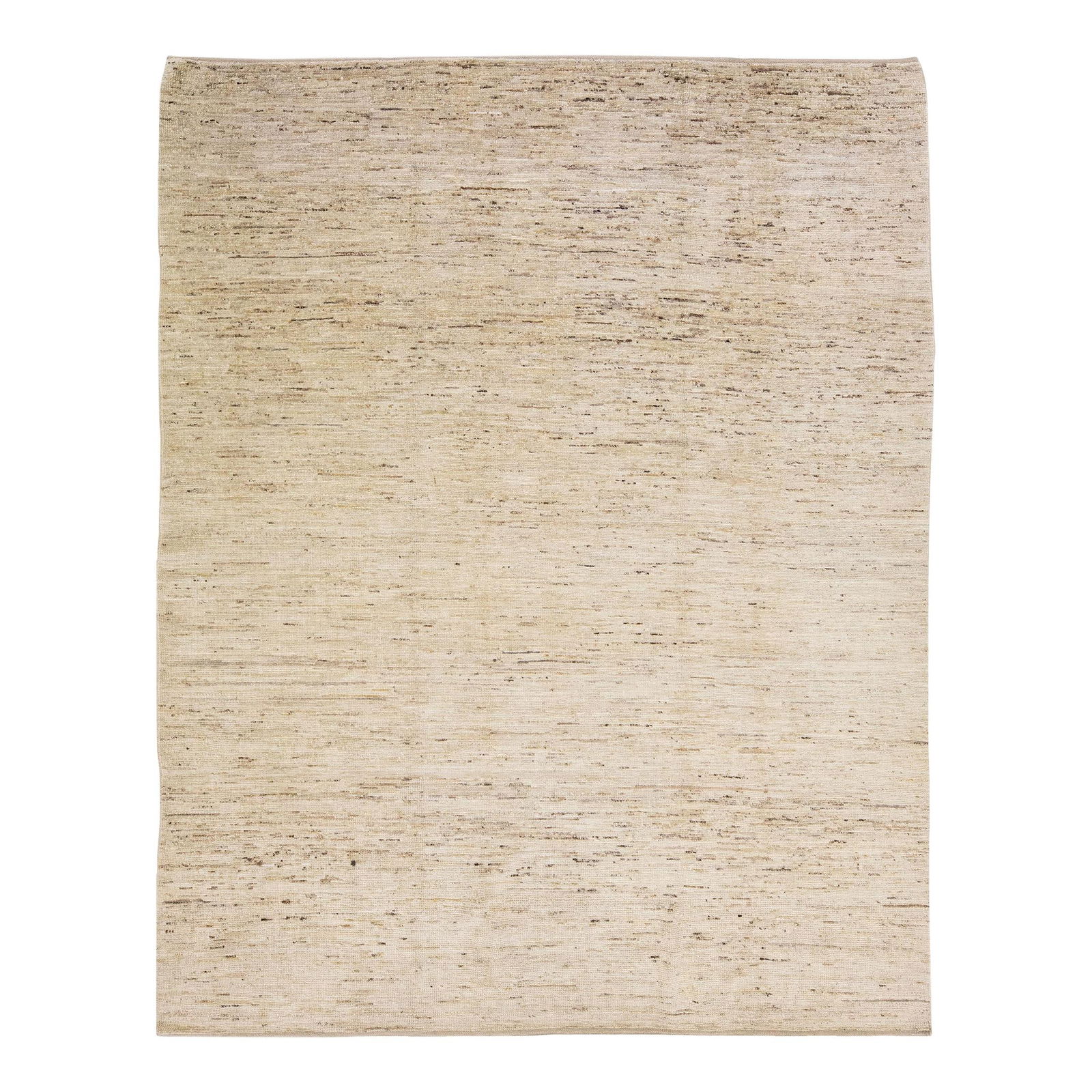 Beige Modern Moroccan Hand-Knotted Wool Rug 8' x 10'2 (1 of 7)