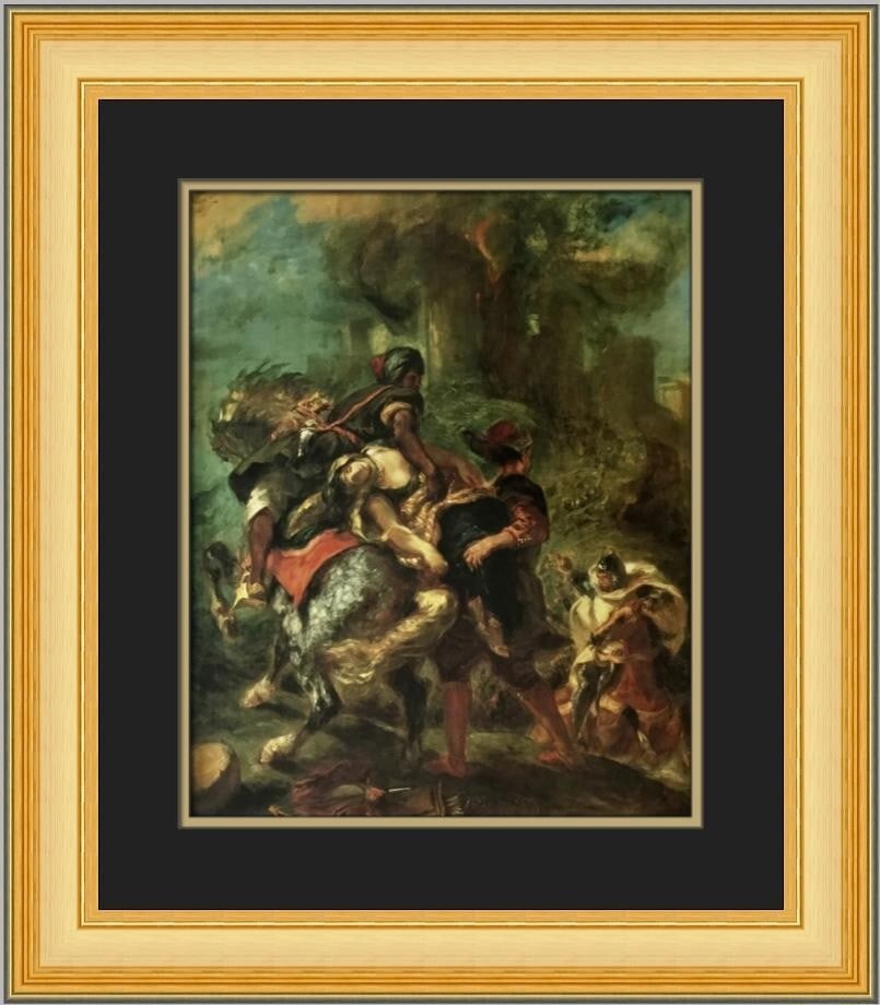 Eugene Delacroix The Abduction of Rebecca Custom Framed Print 20 x 19 (1 of 2)
