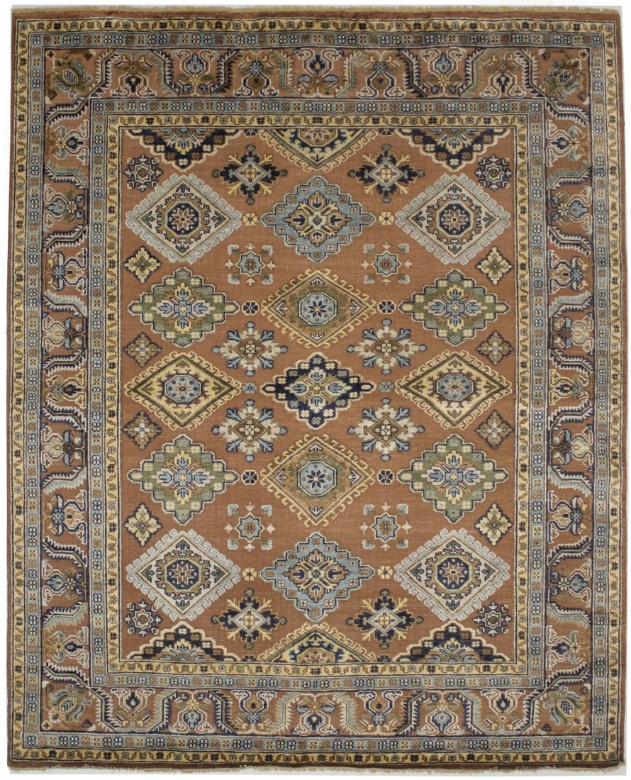 Handmade Geometric Tribal Wool Rug 8'0 x 9'11 Boho Style (1 of 18)